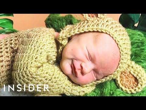 Baby Photographer Crochets Custom Costumes for Her Shoots