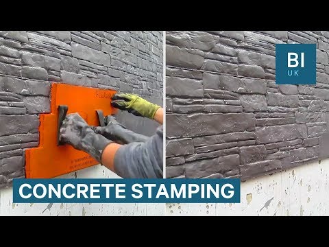 Stamps Can Make Plain Concrete Look Like Masonry
